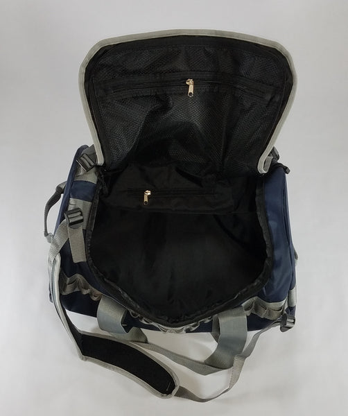 Dropping Lines - GEAR BACKPACK / DUFFEL BAG - BLUE / GREY