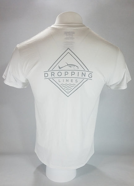 Dropping Lines - White - Logo T-Shirt