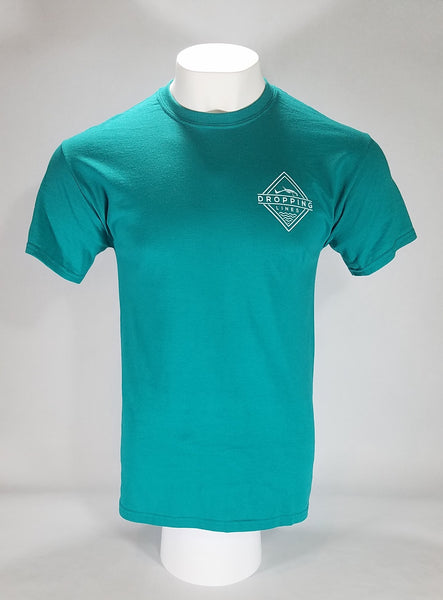 Dropping Lines - Teal - Logo T-Shirt