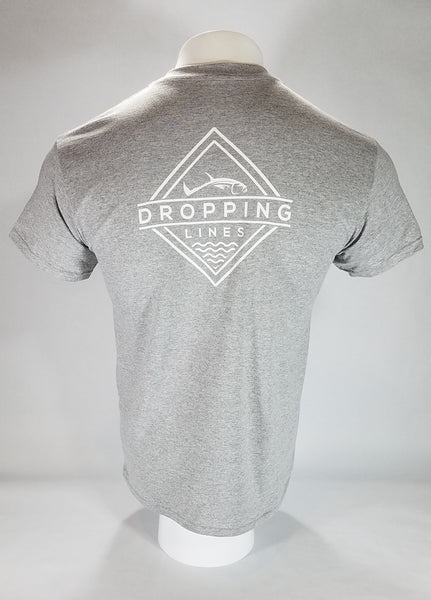 Dropping Lines - Grey - Logo T-Shirt