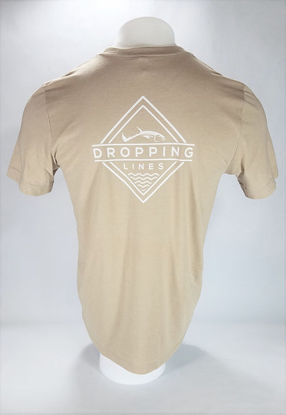 Dropping Lines - Sand - Logo T-Shirt
