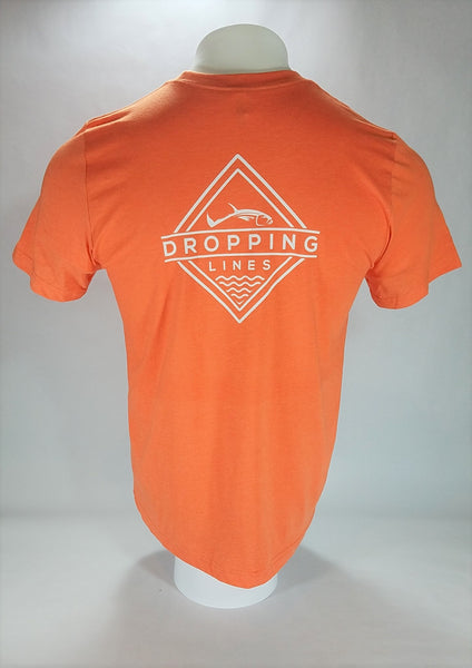 Dropping Lines - Orange - Logo T-Shirt