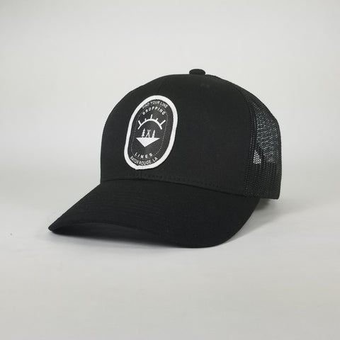 Dropping Lines - SNOW - Black on Black - Hat