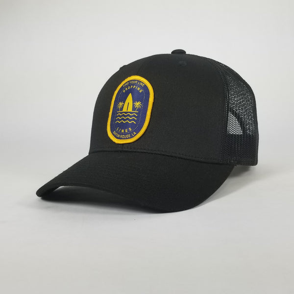 Dropping Lines - SURF / SUP - Black on Black - Hat