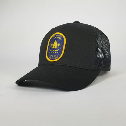 Dropping Lines - SURF / SUP - Black on Black - Hat